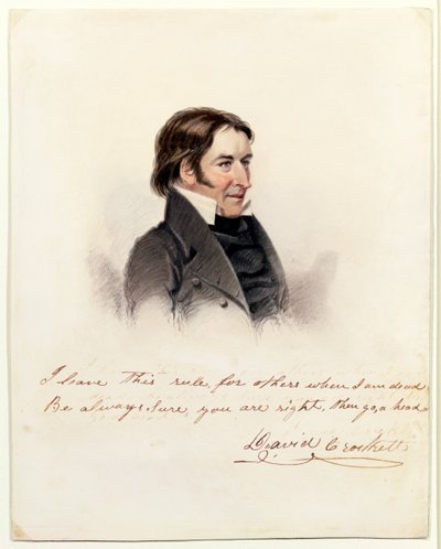Portrait of David Crockett, 1834 by Anthony Lewis De Rose